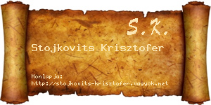 Stojkovits Krisztofer névjegykártya